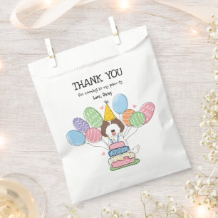 Sachets En Papier Brown Blanc Labradoodle Fête Anniversaire Favorise