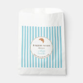 Sachets En Papier Brown Blue Bakery Logo Product Packaging Bag (Devant)