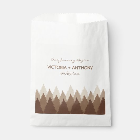 Sachets En Papier Brown Forest Range Mariage (Devant)