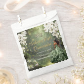 Sachets En Papier Brown Princess and Frog Sage Green Quinceanera 16 (Coupé)