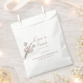 Sachets En Papier Brown Rose officiel Floral Love is Sweet Mariage (Coupé)