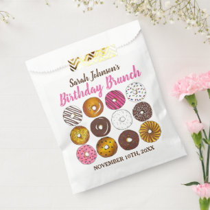 Sachets En Papier Brunch de fête d'anniversaire Donut Doughnut