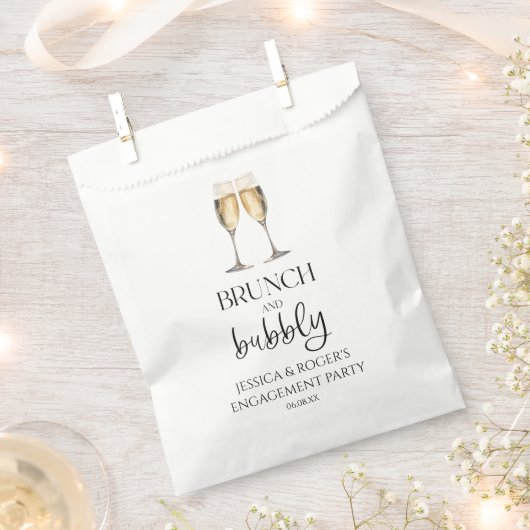 Sachets En Papier Brunch et Bubbly Engagement Party Brunch (Coupé)