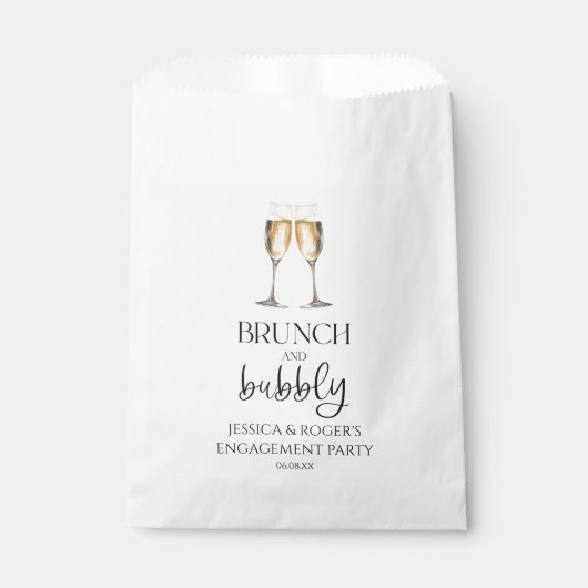 Sachets En Papier Brunch et Bubbly Engagement Party Brunch (Devant)