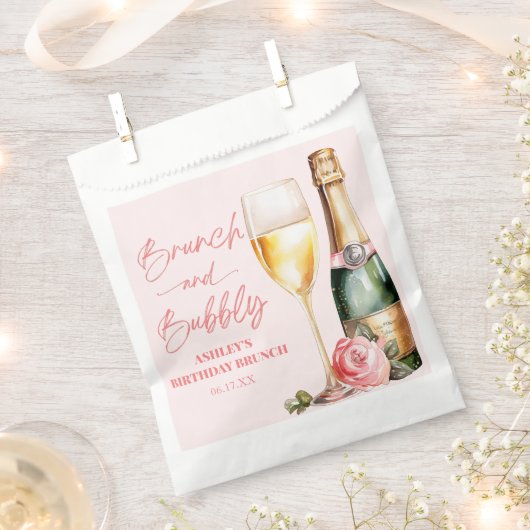 Sachets En Papier Brunch et Bubbly Mimosa Champagne Brunch d'anniver (Coupé)