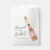 Sachets En Papier Brunch rose et Fête des mariées mousseuse (Devant)