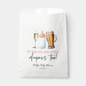 Sachets En Papier Bubbles Brews and Diapers Too! Baby Shower (Devant)