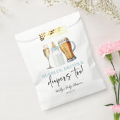 Sachets En Papier Bubbles Brews and Diapers Too! Baby Shower (Scellé)