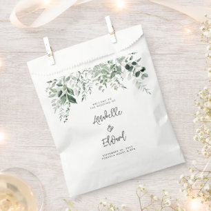 Sachets En Papier budget Mariage eucalyptus détails et invitation