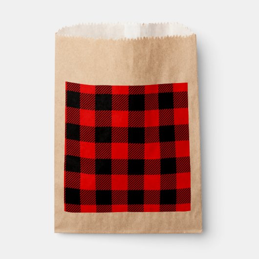 Sachets En Papier Buffalo Check Rouge et Noir Lumberjack Plaid Decor (Devant)