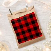 Sachets En Papier Buffalo Check Rouge et Noir Lumberjack Plaid Decor (Coupé)