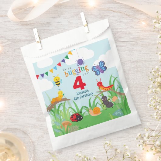 Sachets En Papier Bug Party Anniversaire mignonne (Coupé)