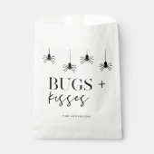 Sachets En Papier Bugs Et Baisers | Araignées noires | Bonne Hallowe (Devant)