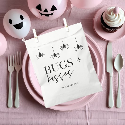 Sachets En Papier Bugs Et Baisers | Araignées noires | Bonne Hallowe
