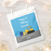 Sachets En Papier Bulldozer Cute 1er Anniversaire Fête Construction (Coupé)