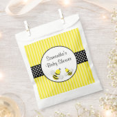 Sachets En Papier Bumble Bee rayé Baby shower Pois (Coupé)