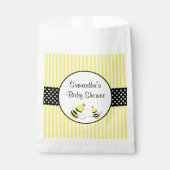 Sachets En Papier Bumble Bee rayé Baby shower Pois (Devant)