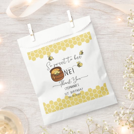 Sachets En Papier Bumblebee si doux à être un 1er anniversaire (Coupé)