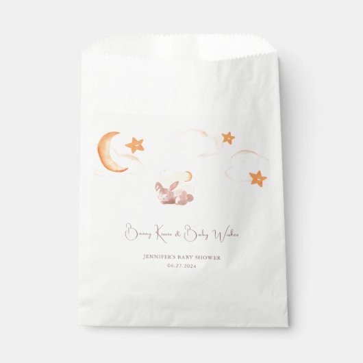 Sachets En Papier Bunny Dreams Baby shower neutre (Devant)