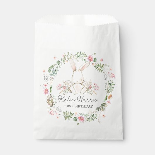 Sachets En Papier Bunny Invitation d'anniversaire, Certains lapins e (Devant)