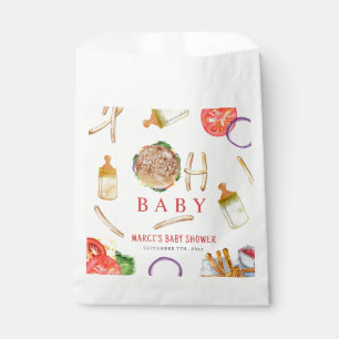 Sachets En Papier Burgers et bouteilles Hamburger Oh Baby shower