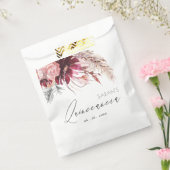 Sachets En Papier Burgundy Blush Floral Pampas Grass Quinceanera (Scellé)