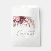 Sachets En Papier Burgundy Blush Floral Pampas Grass Quinceanera (Devant)