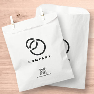 Sachets En Papier Business Scan QR Code Website Logo Modern Simple