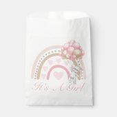 Sachets En Papier C’est un Baby shower rose arc-en-ciel pour fille (Devant)