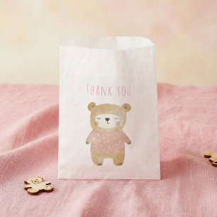 Sachets En Papier C’est une fille Aquarelle mignonne Baby shower ros