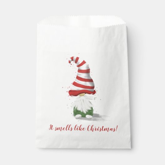Sachets En Papier Ça sent comme Noël - Gnome 3 Favor Sac (Devant)
