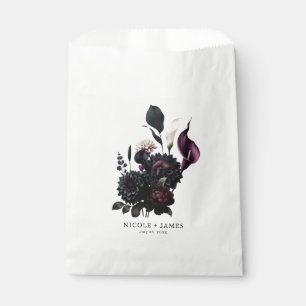 Sachets En Papier Cadeau de mariage floral romantique sombre et orag
