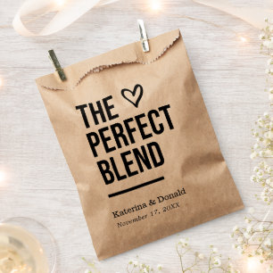 Sachets En Papier Cadeau de mariage Rustic Kraft Perfect Blend