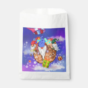 Sachets En Papier Cadeau de Noël Favoriser Sac Gnomes Flying Gives C