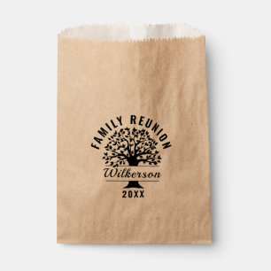 Sachets En Papier Cadeau de souvenir de réunion de famille d'arbre d