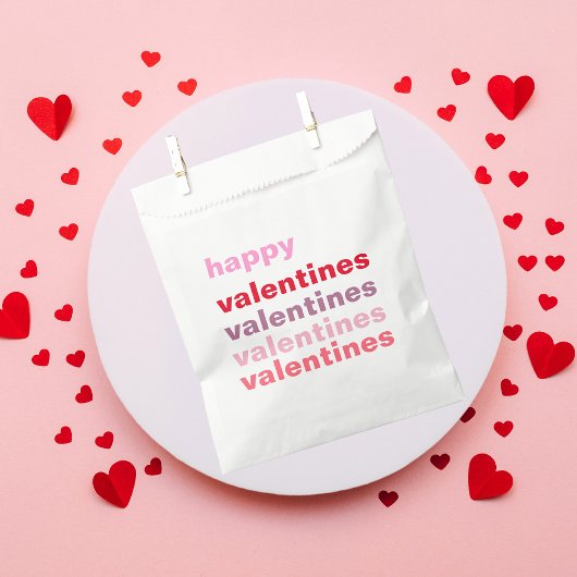 Sachets En Papier Cadeau de valentines coloré moderne