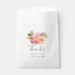 Sachets En Papier Cadeau d'invité de fleurs aquarelles pour mariage