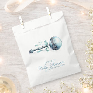 Sachets En Papier Cadeau élégant hochet bleu pour garçon Cadeau pour