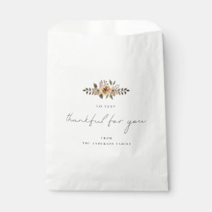 Sachets En Papier Cadeau nostalgique de floraison d'automne de Thank