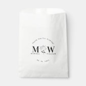 Sachets En Papier Cadeaux de mariage monogramme personnalisés Faveur (Devant)