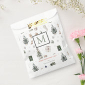 Sachets En Papier Cadeaux de Noël & Arbres Monogramme (Scellé)