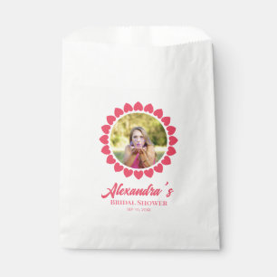 Sachets En Papier Cadre de cercle de cœur de photo personnalisé pour