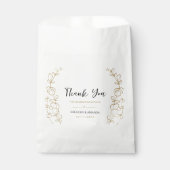 Sachets En Papier Cadre Feuille or peint à la main (Devant)