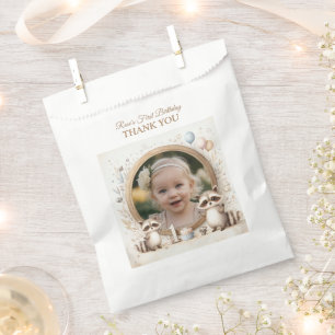 Sachets En Papier Cadre photo Raccoon pour les fêtes d'anniversaire