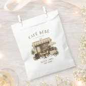 Sachets En Papier Cafe bebe fête de bébé mixte marron (Coupé)