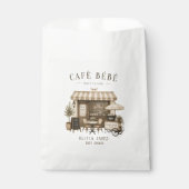 Sachets En Papier Cafe bebe fête de bébé mixte marron (Devant)