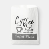 Sachets En Papier Café et amis parfait mélange blanc gris (Devant)
