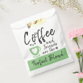 Sachets En Papier Café et amis parfait mélange blanc vert (Scellé)