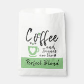 Sachets En Papier Café et amis parfait mélange blanc vert (Devant)