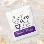Sachets En Papier Café et amis parfait mélange blanc violet (Coupé)